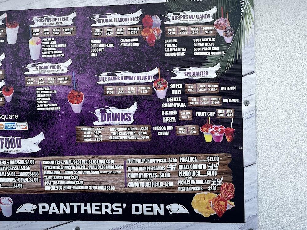 Panthers' Den Menu image 2
